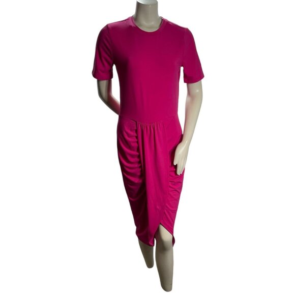 Nina Parker Dresses & Skirts - Nina Parker Dress Womens Plus size 0X Pink Short Sleeve Stretch Tulip New